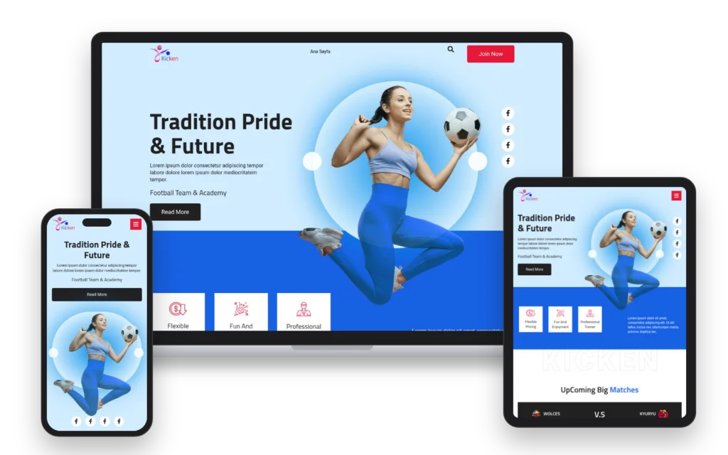 Akal Gençlik ve Spor Kulubü — masaüstü, tablet ve mobil görünüm