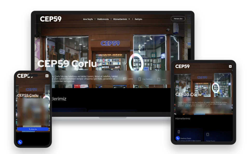 cep59 — masaüstü, tablet ve mobil görünüm